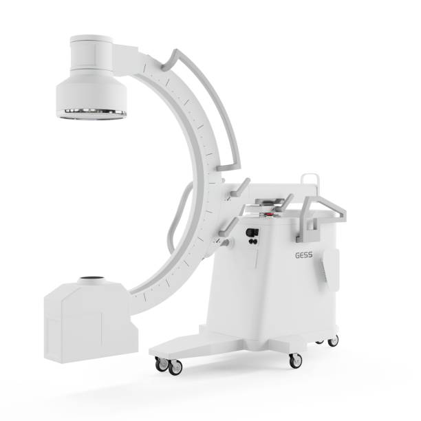 istock 3d model of a C-Arm machine isolated on a white background. 1451462936