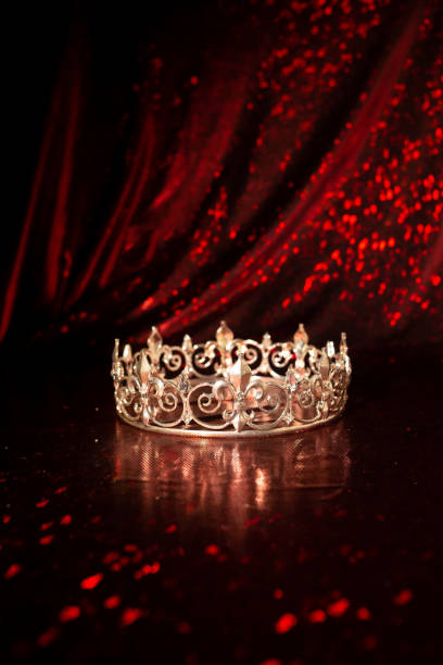istock Royal luxury crown on red background. Princess and queen. 1451469171