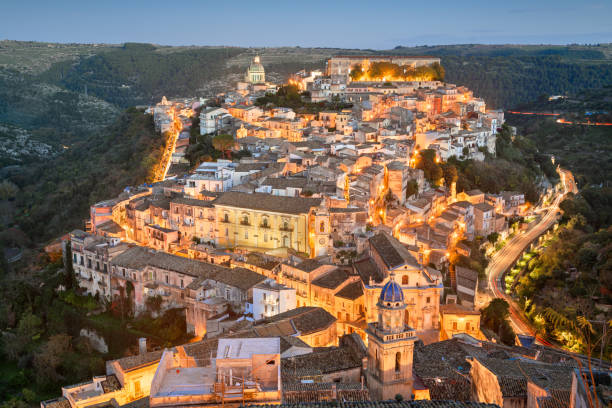 istock Ragusa Ibla, Italy  View in Sicily at Dusk 1451470132