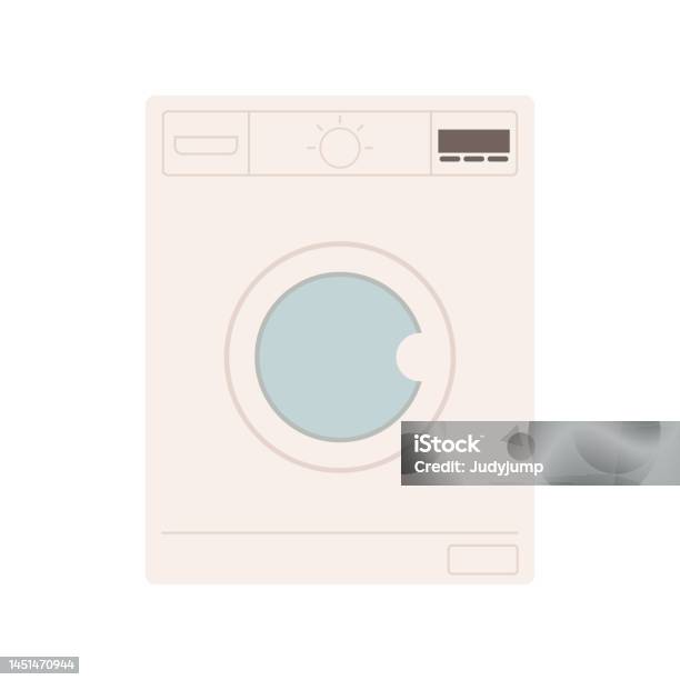 Waching Machine Vector Washing Machine Vector Washing Machine On White Background Stock ...