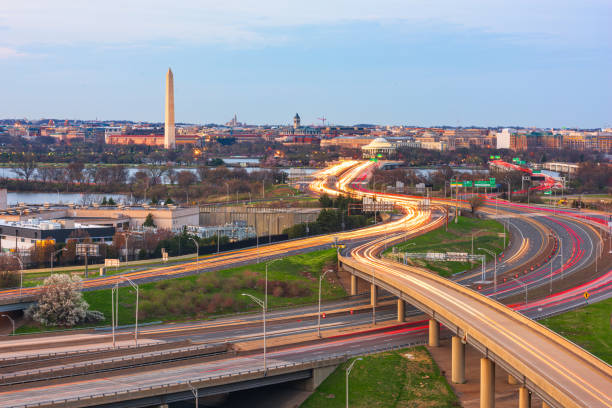 istock Washington DC, USA Highways at Dusk 1451471139