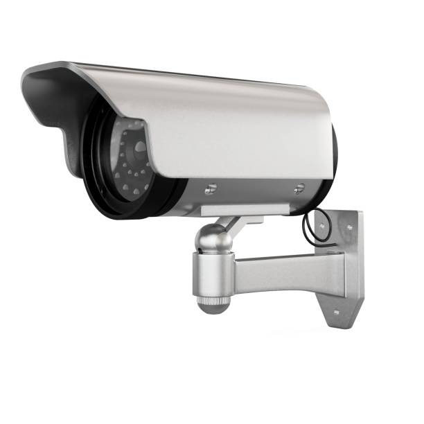 istock 3D illustration of a security camera isolated on a white background 1451471856