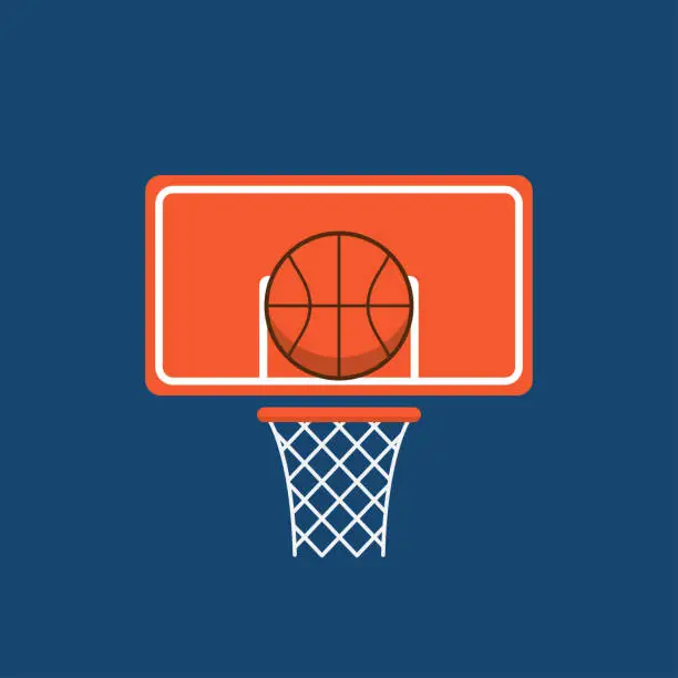 Vector illustration of Basketball cartoon vector. Basketball logo design.