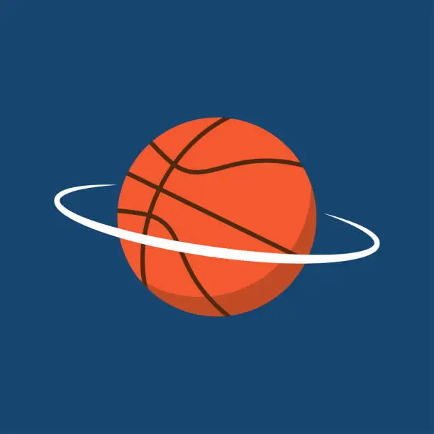 Vector illustration of Basketball cartoon vector. Basketball logo design.