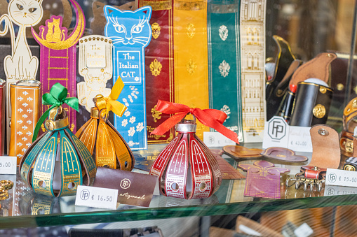 Retail display of Novelty Items at Florence in Tuscany, Italy