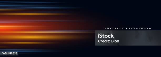 Black Modern Wide Abstract Technology Background With Glowing Highspeed ...