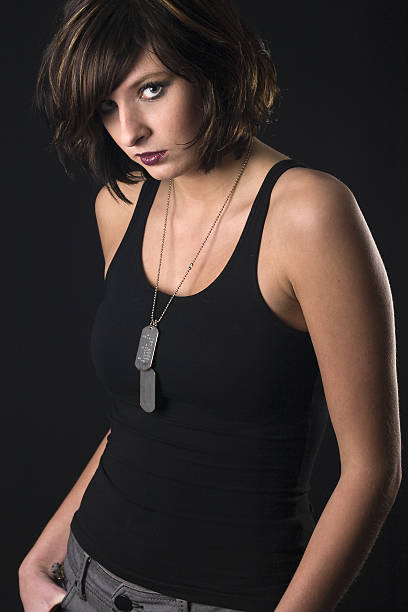Fashion model in tank top