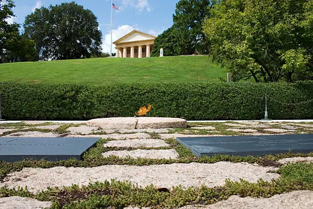 Eternal flame over JFK's grave