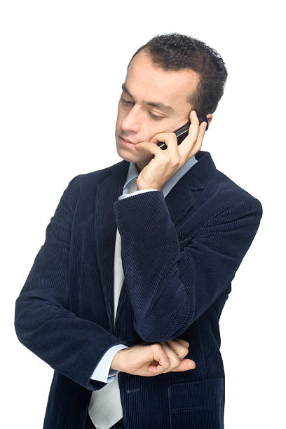 businessman on the phone stock photo