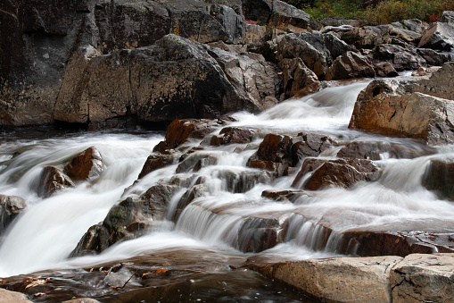Water cascade at Blue Ridge Falls, North Hudson, New York, USA