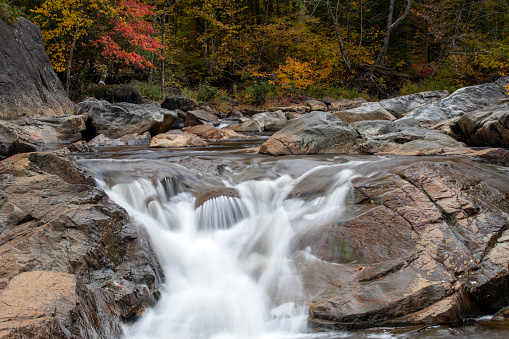 Blue Ridge Falls in Autumn, North Hudson, New York, USA