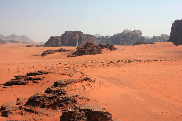 istock Desert in Wadi Rum with huge rocks, Jordan 1451509493