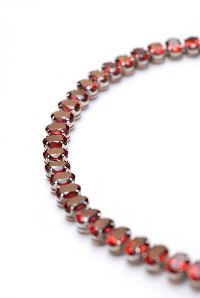 garnet necklace stock photo