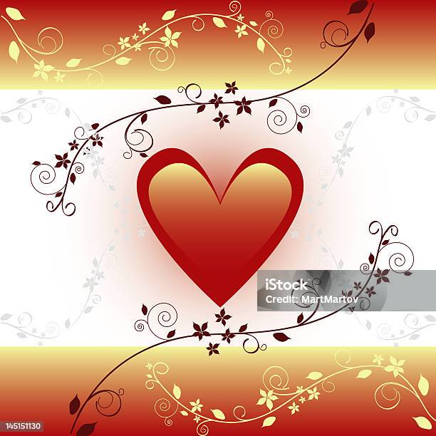 Golden San Valentino Carta - Fotografie stock e altre immagini di Amore - Amore, Arredamento, Art Déco