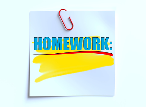 Word homework on Paper
