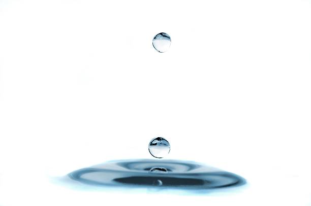 isolated water droplets stock photo