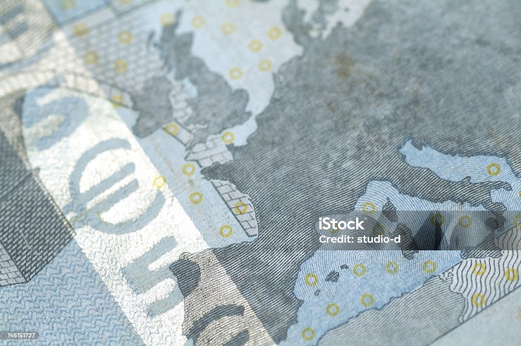 Banknot pięciu euro makro - Zbiór zdjęć royalty-free (Banknot)