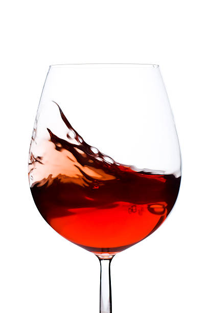 Bicchiere di vino rosso in - foto stock