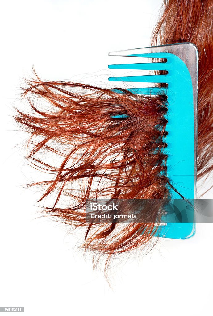 Escova de Cabelo tem confuso no Cabelo - Royalty-free Beleza Foto de stock