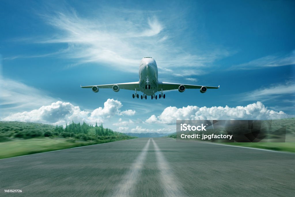 Take Off With Plane Take Off Stock Photo - Download Image Now - Aerospace Industry ...