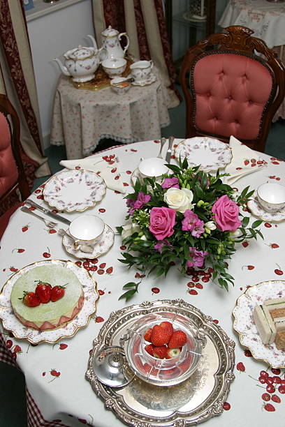 Table Setting - English Tea time stock photo