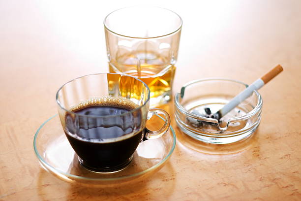 Dangerous items Three dangerous items caffeine stock pictures, royalty-free photos & images