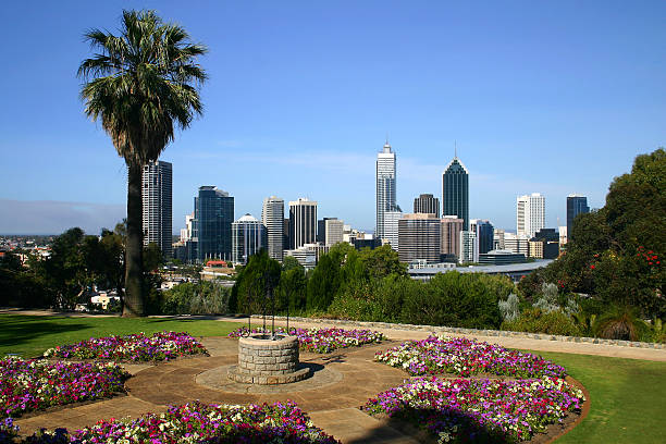 istock City view with tall  outbuildings 145152810
