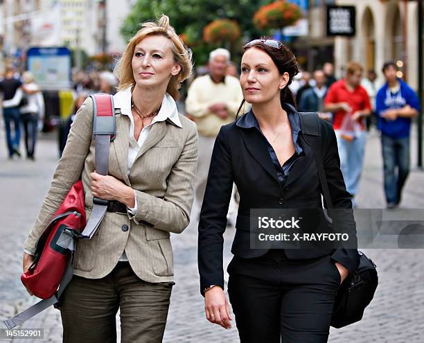 Two Women Stock Photo - Download Image Now - Adult, Bag, Business