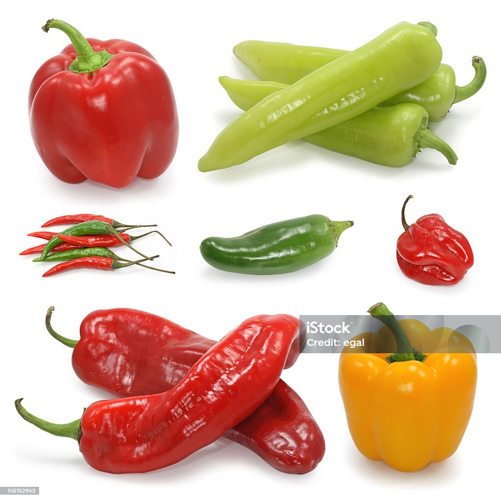 pepper-Kollektion - Lizenzfrei Cayenne - Roter Chili Stock-Foto