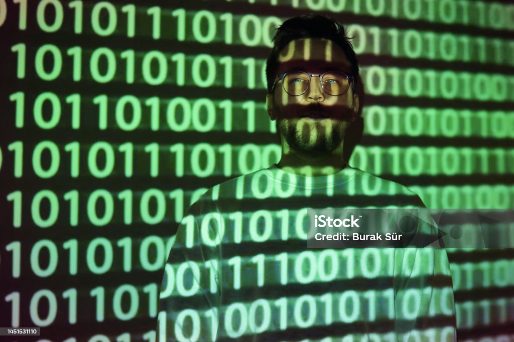 Binary Code Data And Coding Software And Developer Stock Photo ...