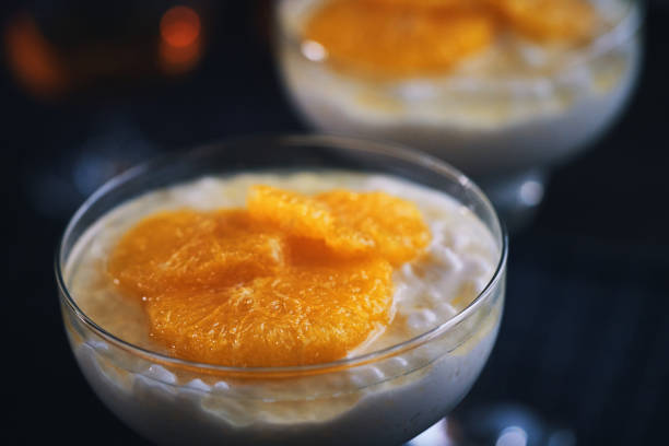 Creamy rice pudding with cinnamon