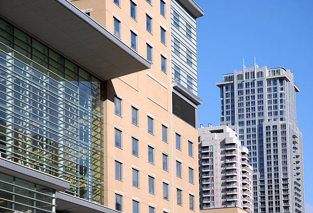 istock Close-up, group of modern  buildings 145153345