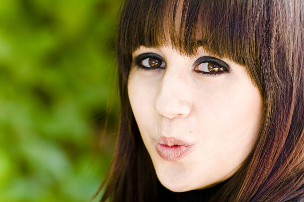 Portrait of beautiful teenage girl. Shallow depth of field, soft focus.