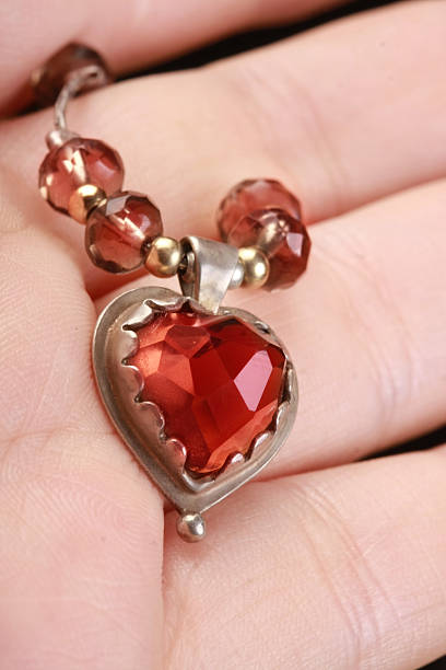 istock heart necklace in hand 145153853