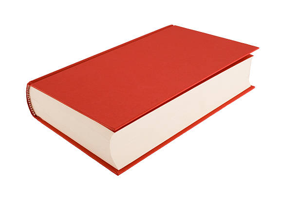 istock Red hardcover book on white background 145153967