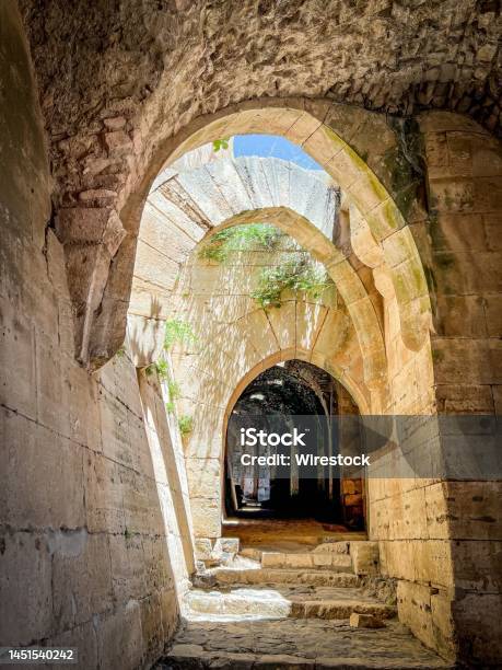 Vertical Shot Of The Krak Des Chevalliers Castle Syria Stock Photo - Download Image Now
