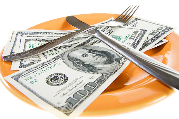 Concepto de dinero de la comida de negocios: - foto de stock