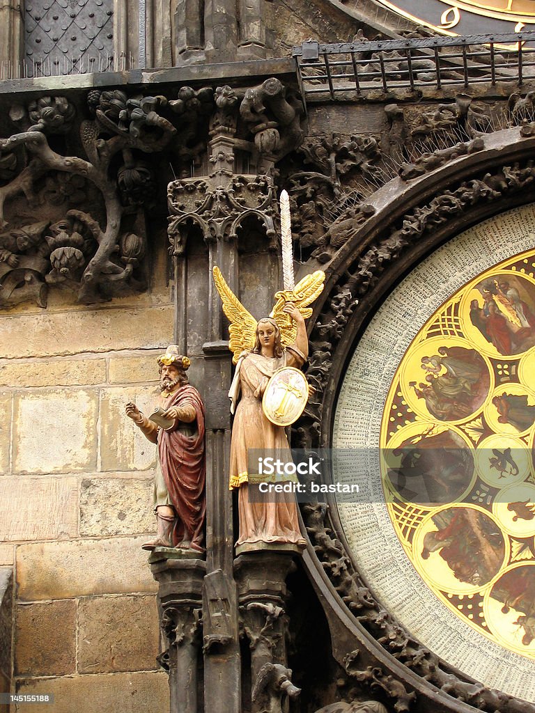 Praga-relógio - Foto de stock de Anjo royalty-free