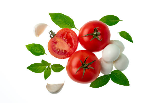 istock Italian caprese salad ingredients tomato basil mozzarella 1451552976