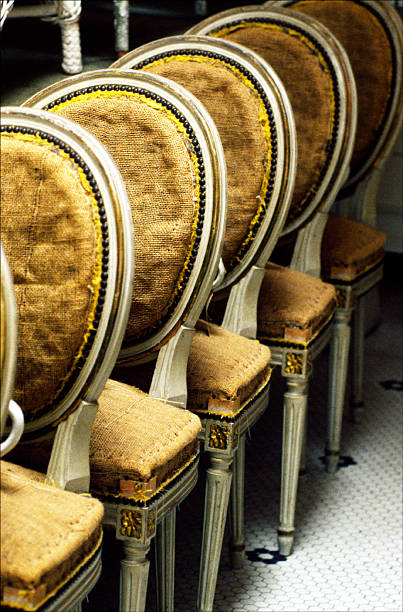 istock 19th Century Antique Chairs in a row 145155423
