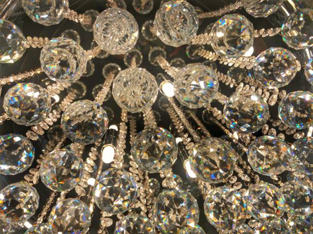 istock Crystal chandelier seen from bottom to top. 1451555289