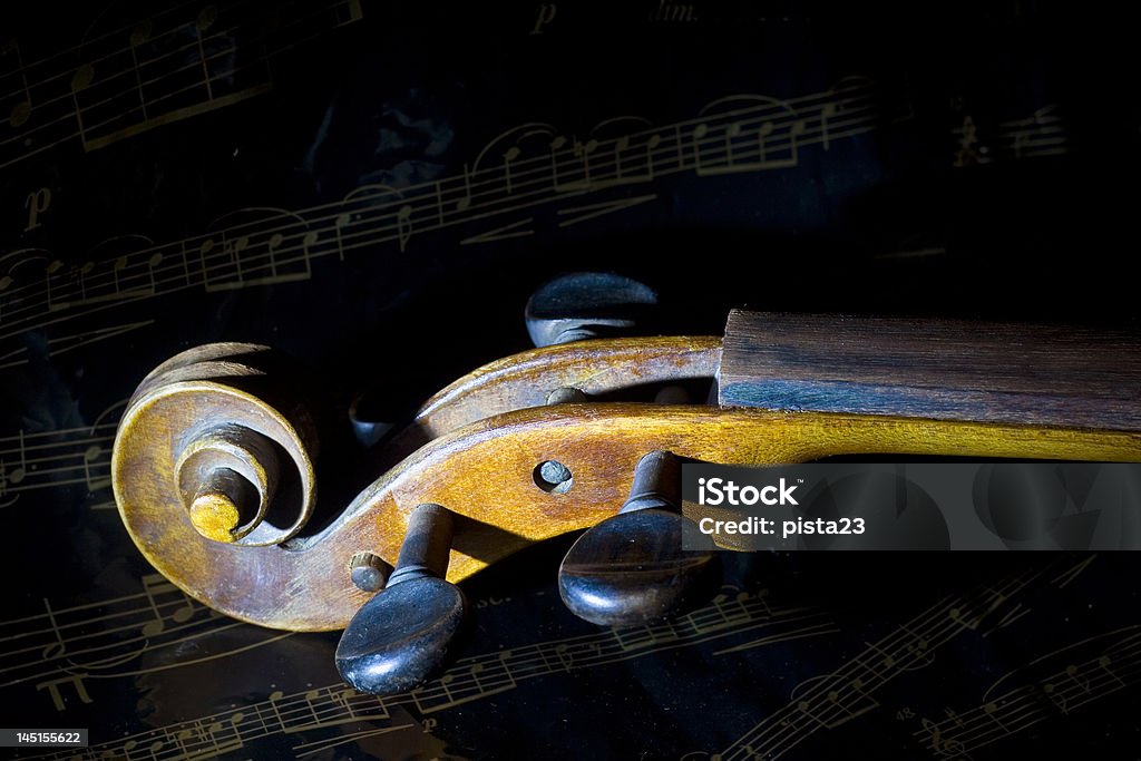 Violín y hoja de música - Foto de stock de Hoja de Partitura libre de derechos