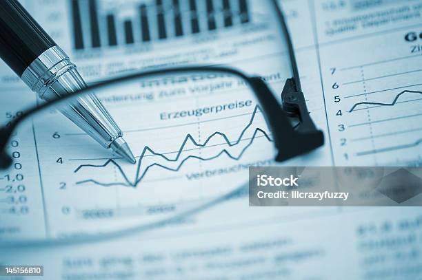 Pen On Financial Report Stock Photo - Download Image Now - Adventure, Business, Chart