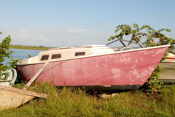 istock Pink Vintage Boat 145157078