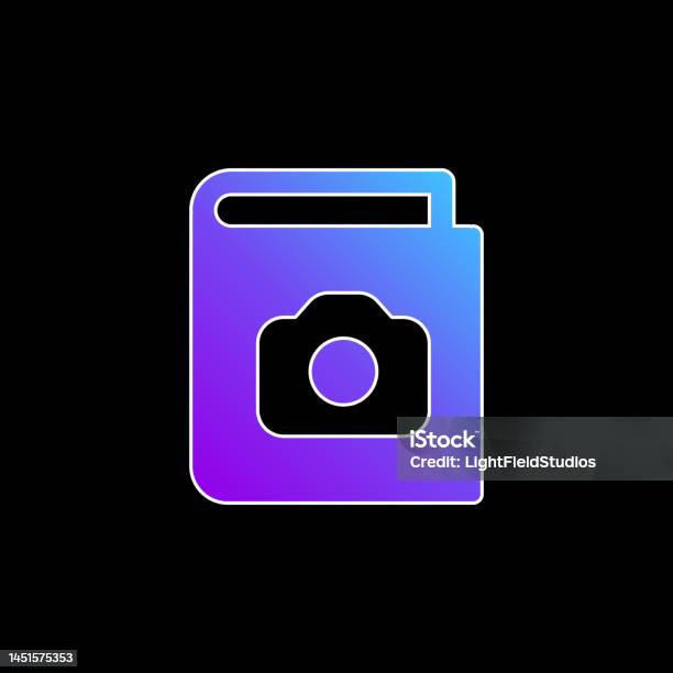 Icône Vectorielle Dégradée Bleue De Lalbum Vecteurs libres de droits et