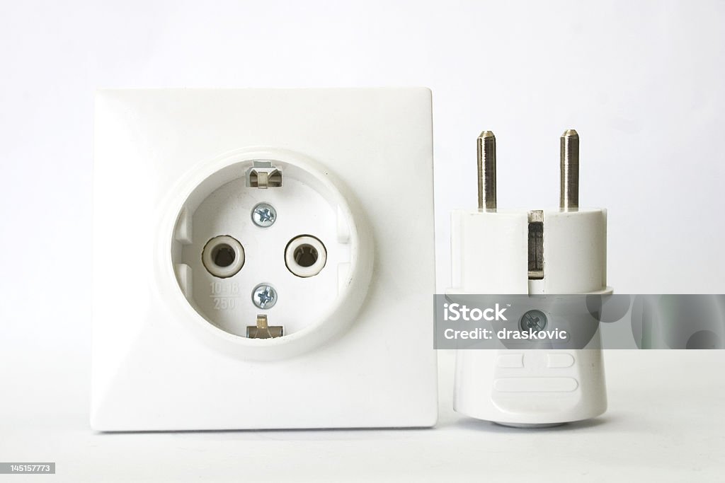 power plug electric equipment Box - Container Stock Photo