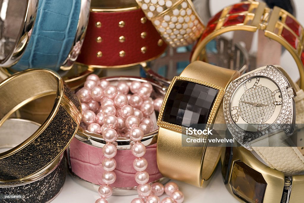 bracelet bracelet,pearl,clock Adult Stock Photo