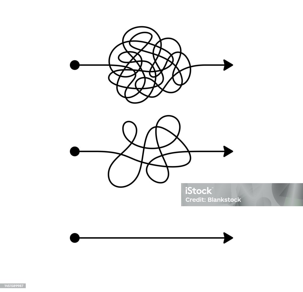 Diffcult Way Complicated Way Difficult Mind Arrow Hard And Easy Way By Tangled ...