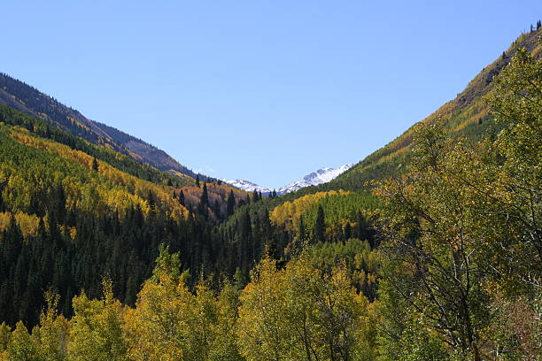 mountain valley stock photo