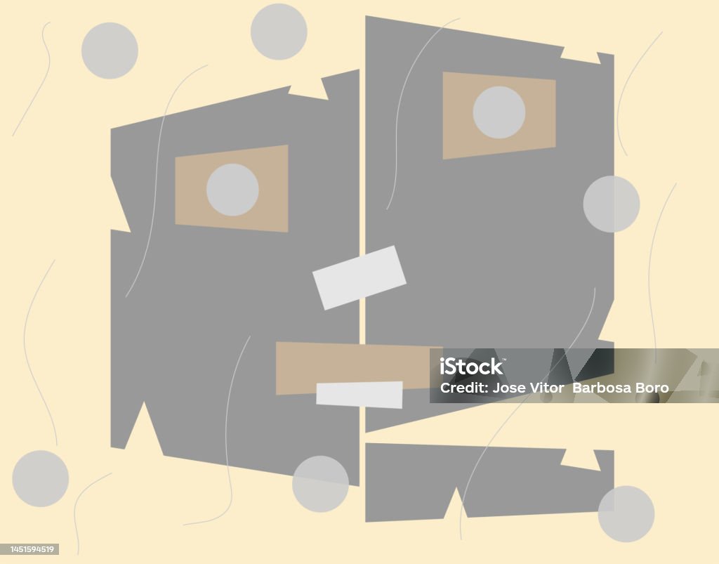 Abstract Shape Single Minimalist Geometric Shape Art Vector Single Face And Modern Art Design ...
